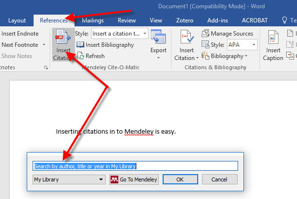 show mendeley toolbar in word for mac 2016